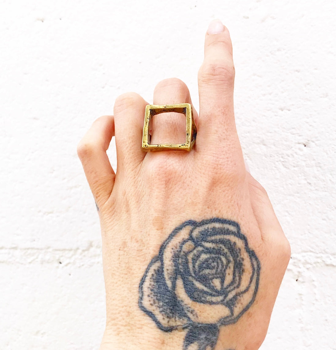 The Open Square Top Ring